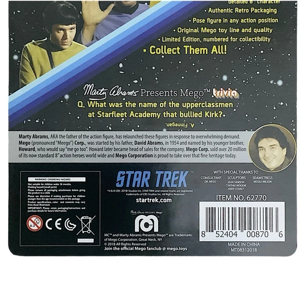 Star Trek Captain Kirk Figure Collectible Official Licensed Doll Limited Edition